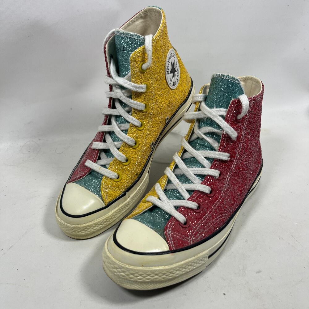 CONVERSE Sneakers M5.5 W7.5 All Star JW Anderson Chuck 70 Hi Top Glitter Barbosa - Picture 2 of 15